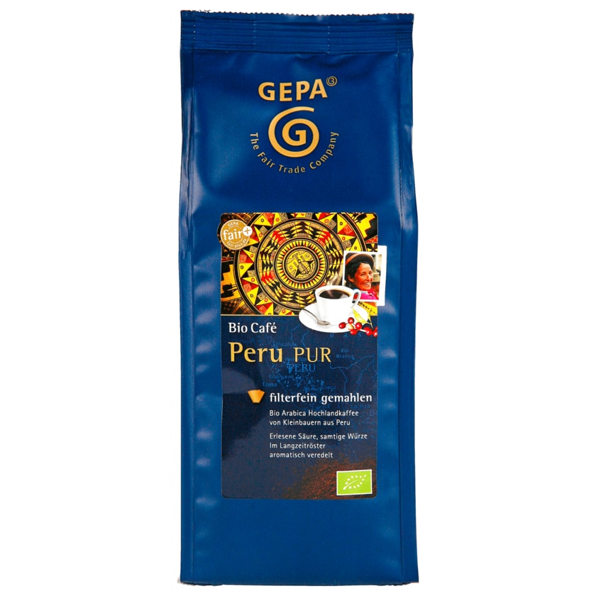 Gepa Bio Peru pur Röstkaffee gemahlen 250g